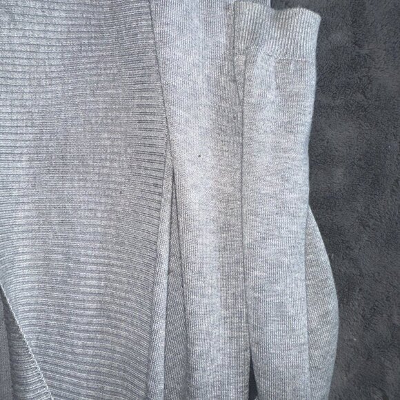 Philosophy Cowl Neck Women's Light Heathered Gray Long Sleeve Cardigan Women's M - Picture 8 of 15